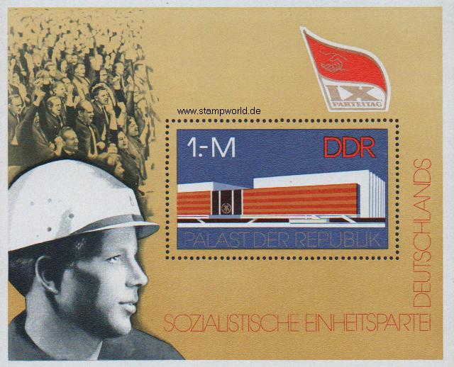 Briefmarken/Stamps Parteitag/Palast der Republik