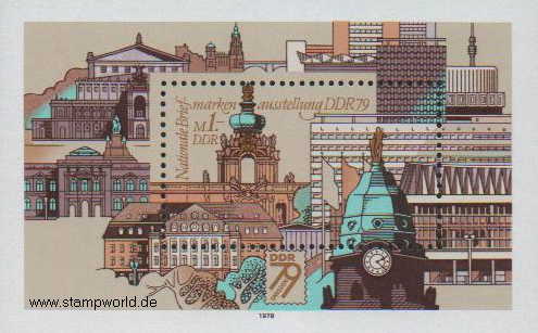 Briefmarken/Stamps Briefmarkenausstellung/Stadtansicht Dresden