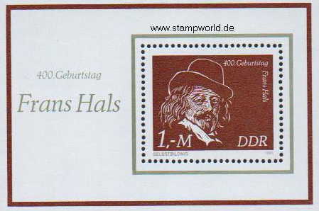 Briefmarken/Stamps Frans Hals (Maler)/Selbsbildnis