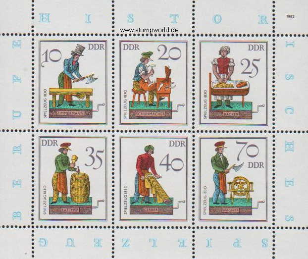Briefmarken/Stamps Blechspielzeug/Handwerker
