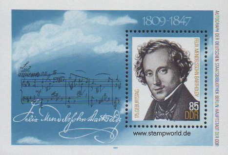 Briefmarken/Stamps F. Mendelssohn-Bartholdy/Komponist