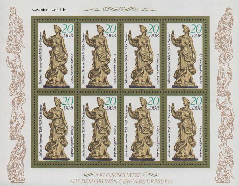 Briefmarken/Stamps Grünes Gewölbe/Skulpturen