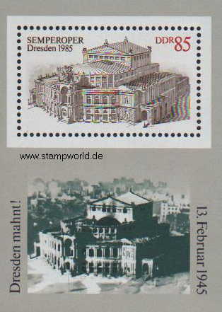Briefmarken/Stamps Semperoper/Wiederaufbau