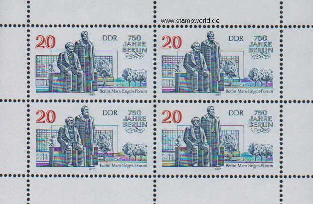 Briefmarken/Stamps Berlin/Marx-Engels-Forum