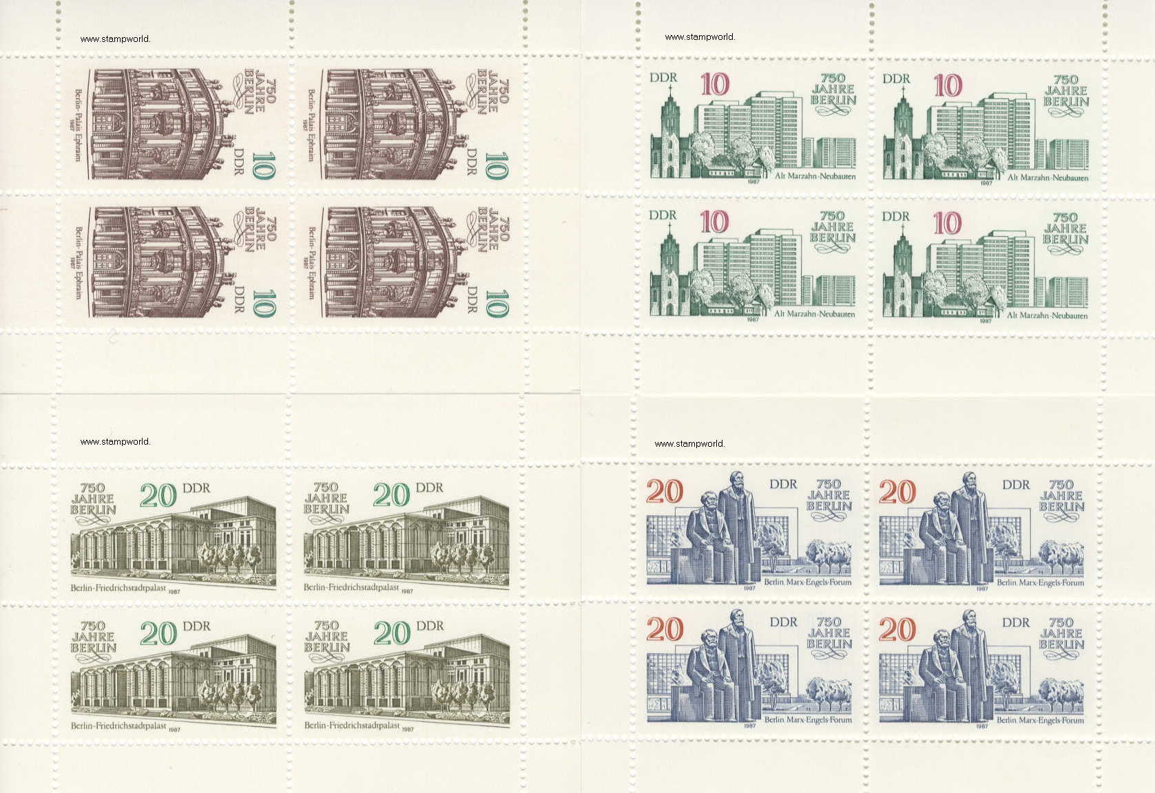 Briefmarken/Stamps Berlin/Gebäude