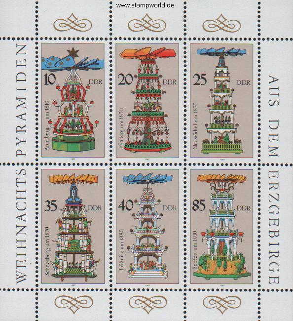 Briefmarken/Stamps Weihnachtspyramiden