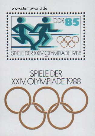 Briefmarken/Stamps Olympia Seoul/Läufer