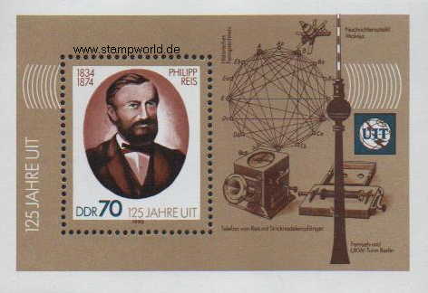 Briefmarken/Stamps Fernmeldeunion/P. Reis/Fernsehturm/Satellit