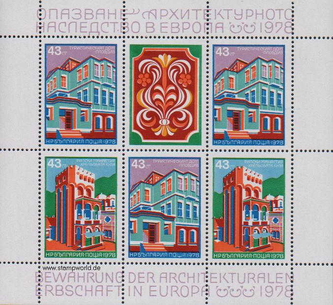 Briefmarken/Stamps Denkmalsch. in Europa/Architektur