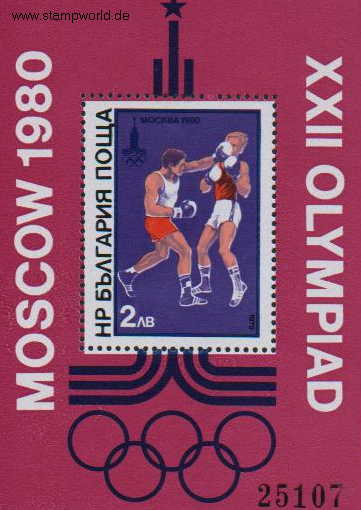Briefmarken/Stamps Olympia Moskau/Boxen
