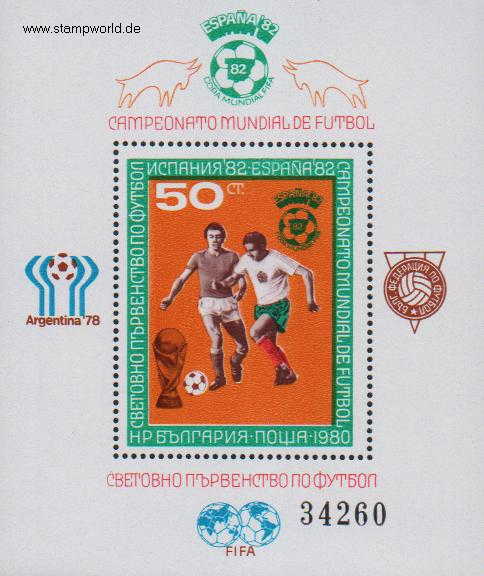 Briefmarken/Stamps Fußball-WM Spanien