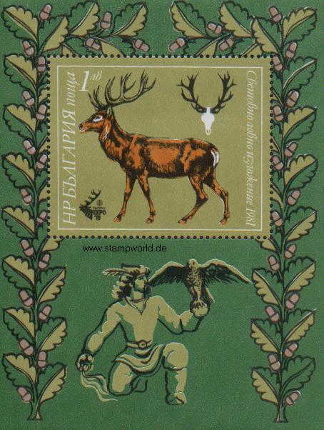 Briefmarken/Stamps Rothirsch/Falke
