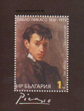 Briefmarken/Stamps Picasso/Selbstportrait