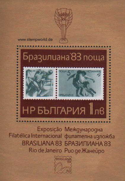 Briefmarken/Stamps BRASILIANA '83/Gemeinschaftsausg. m. Brasilien/Fussball