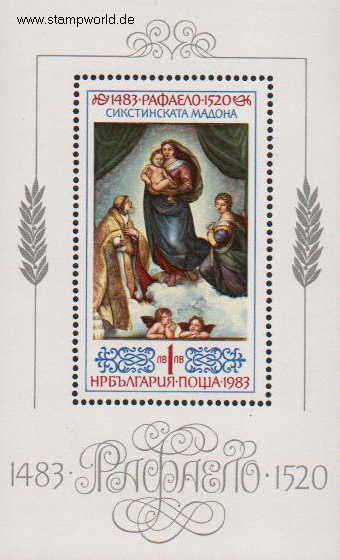 Briefmarken/Stamps 500. Geb. Raffael/Sixtinische Madonna