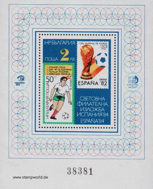 Briefmarken/Stamps Fußball-WM Spanien