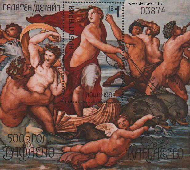Briefmarken/Stamps 500. Geb. Raffael/Gemälde/Delphine/Pferde