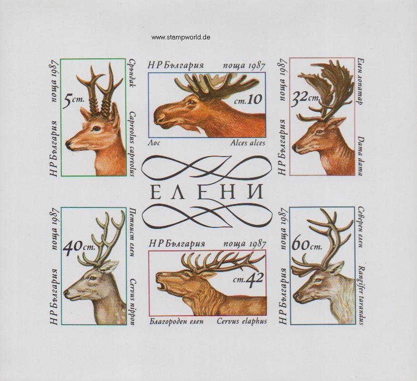 Briefmarken/Stamps Hirsche/Reh/Elch/Rentier/Rothirsch