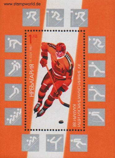 Briefmarken/Stamps Olympia Calgary/Eishockey