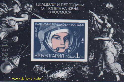 Briefmarken/Stamps Kosmonautin/Satelliten