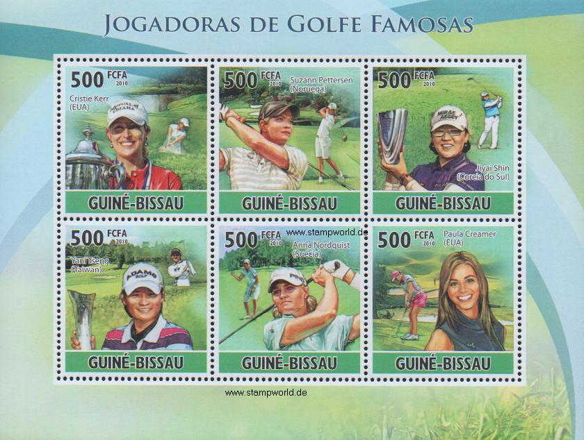 Briefmarken/Stamps berühmte Golfspielerinnen (Cristie Kerr)