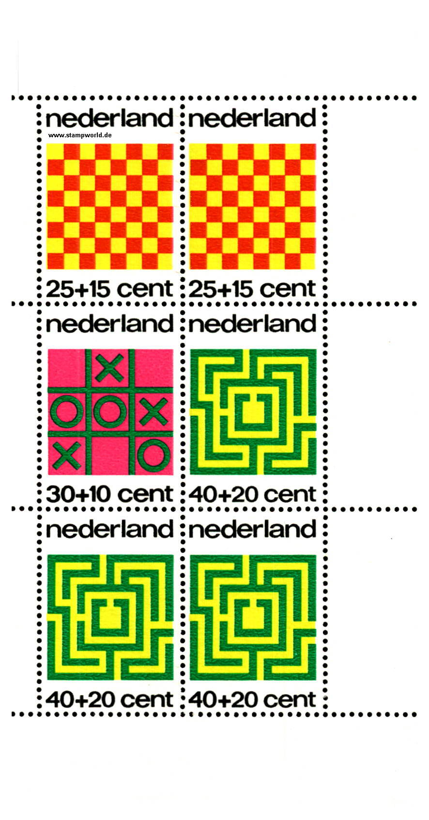 Briefmarken/Stamps Spiele/Schachbrett