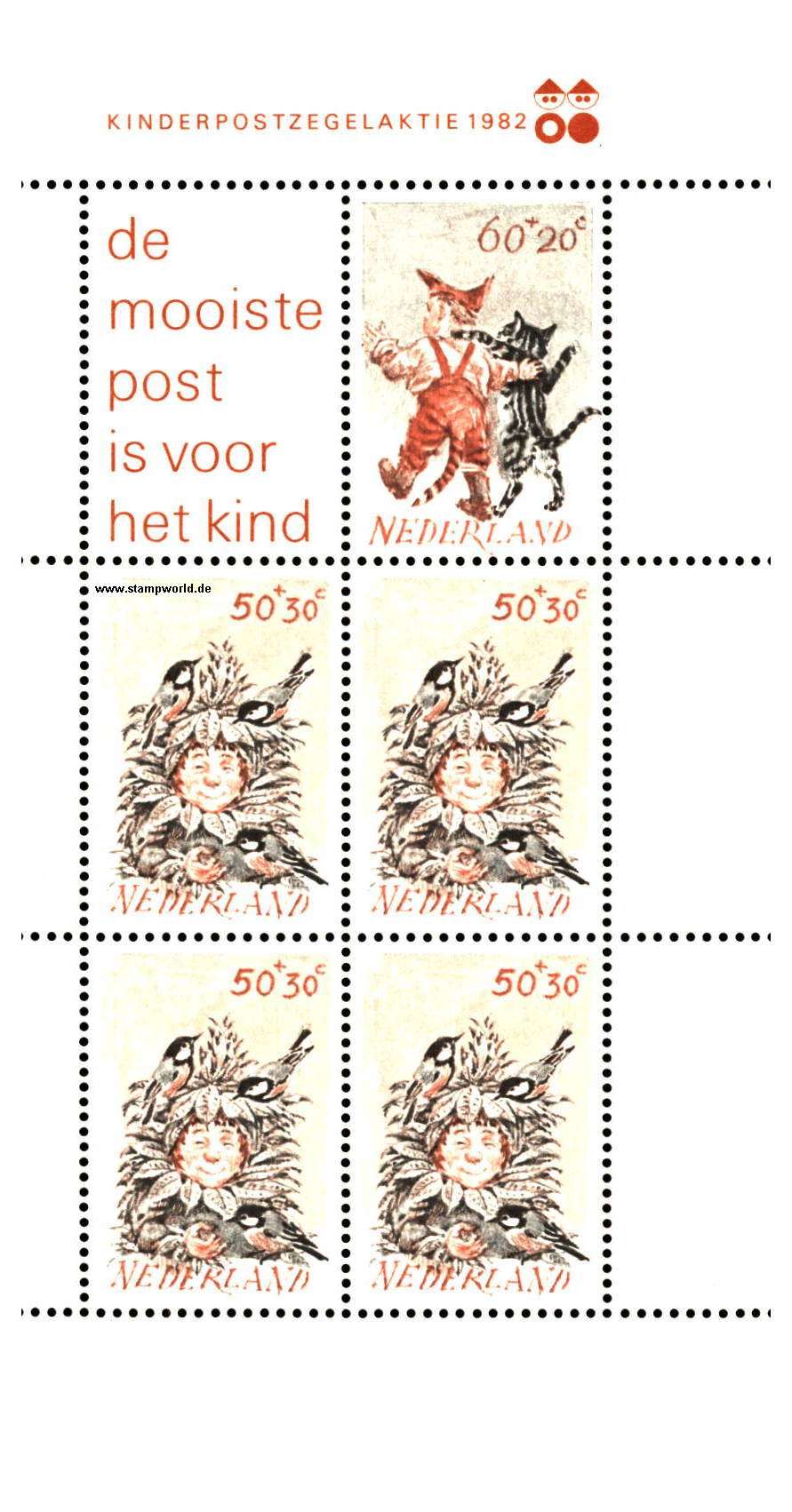 Briefmarken/Stamps Kinder/Kohlmeisen/Katze