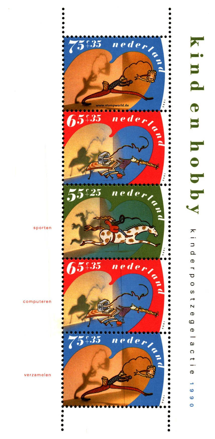 Briefmarken/Stamps Kinder/Hobbies/Pferd stilis./PC/Briefmarkensammler