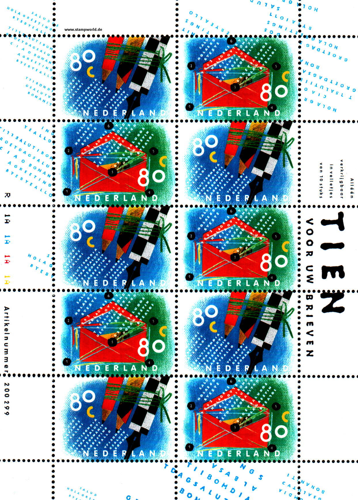 Briefmarken/Stamps Briefe-Schreiben (13:12)