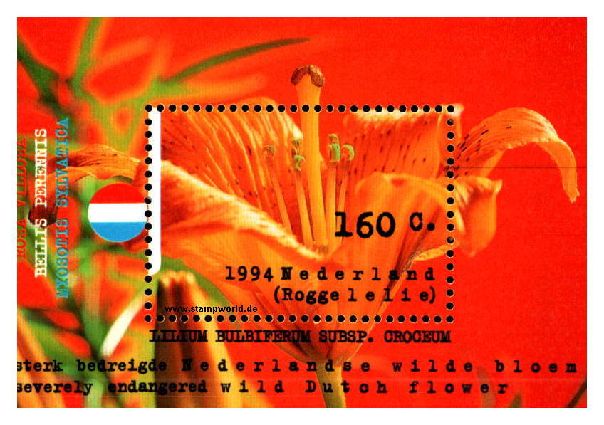 Briefmarken/Stamps Blumen (Feuerlilie)