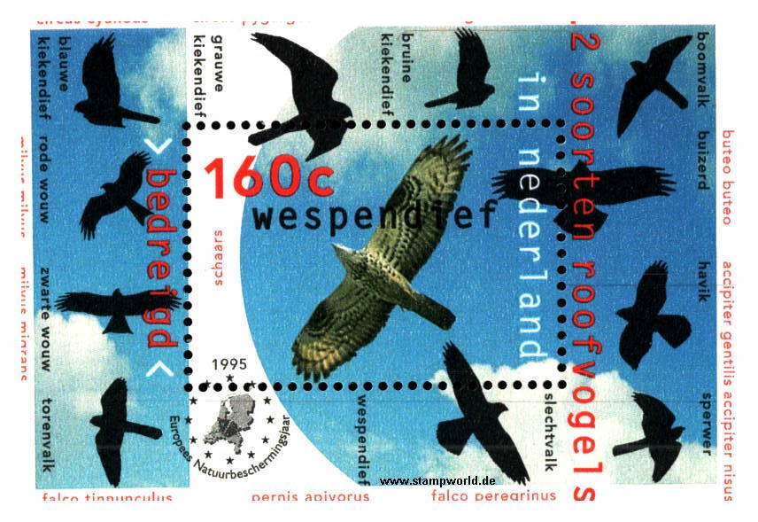 Briefmarken/Stamps Naturschutz/Greifvögel (Pernis)