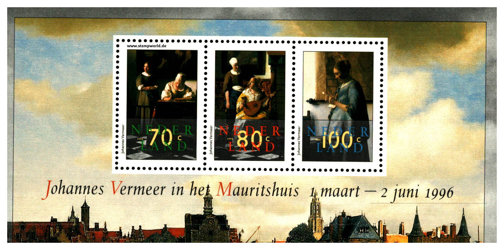 Briefmarken/Stamps Vermeer-Gemälde