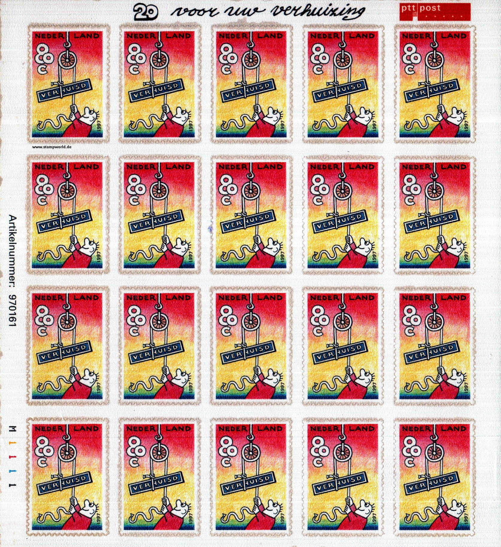 Briefmarken/Stamps Adreßänderung (selbstklebend)