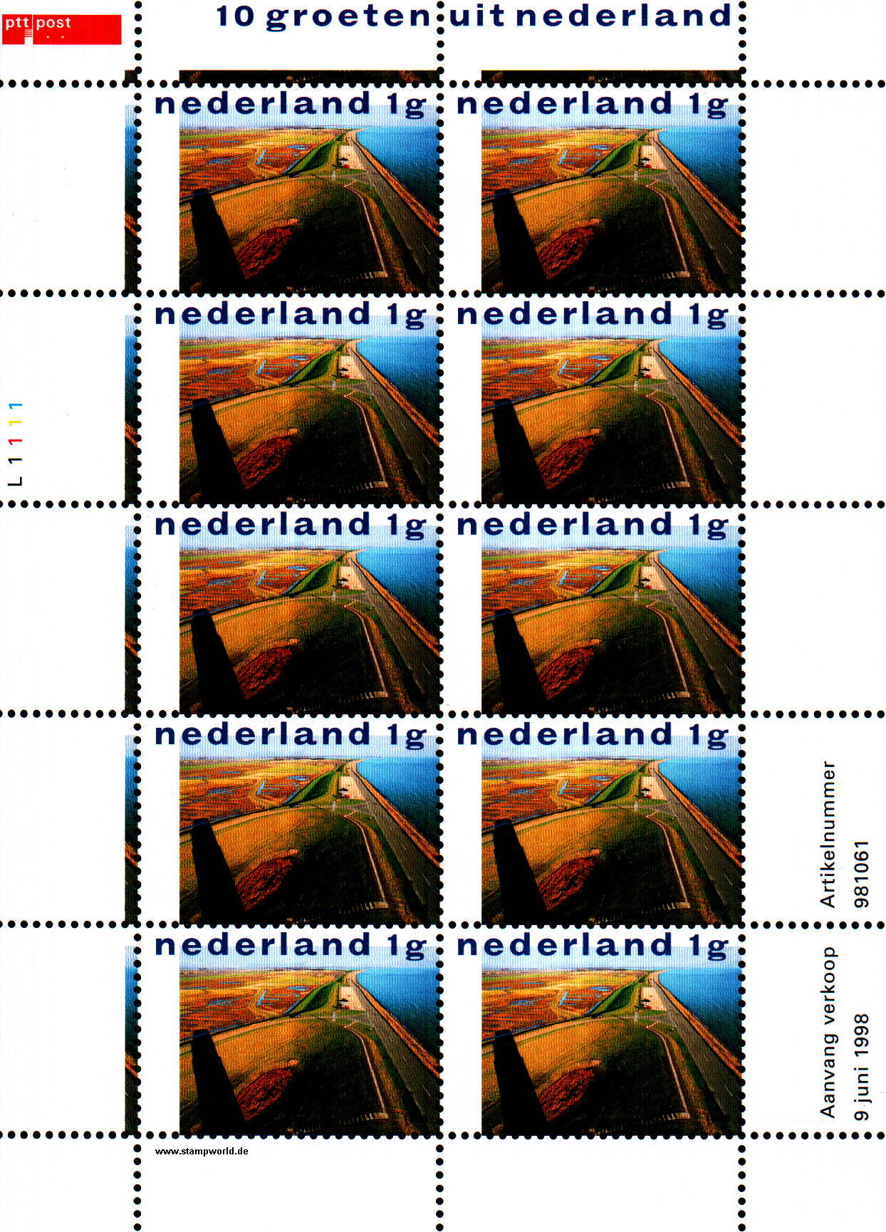 Briefmarken/Stamps Wasserwirtschaft/Nordseedeich
