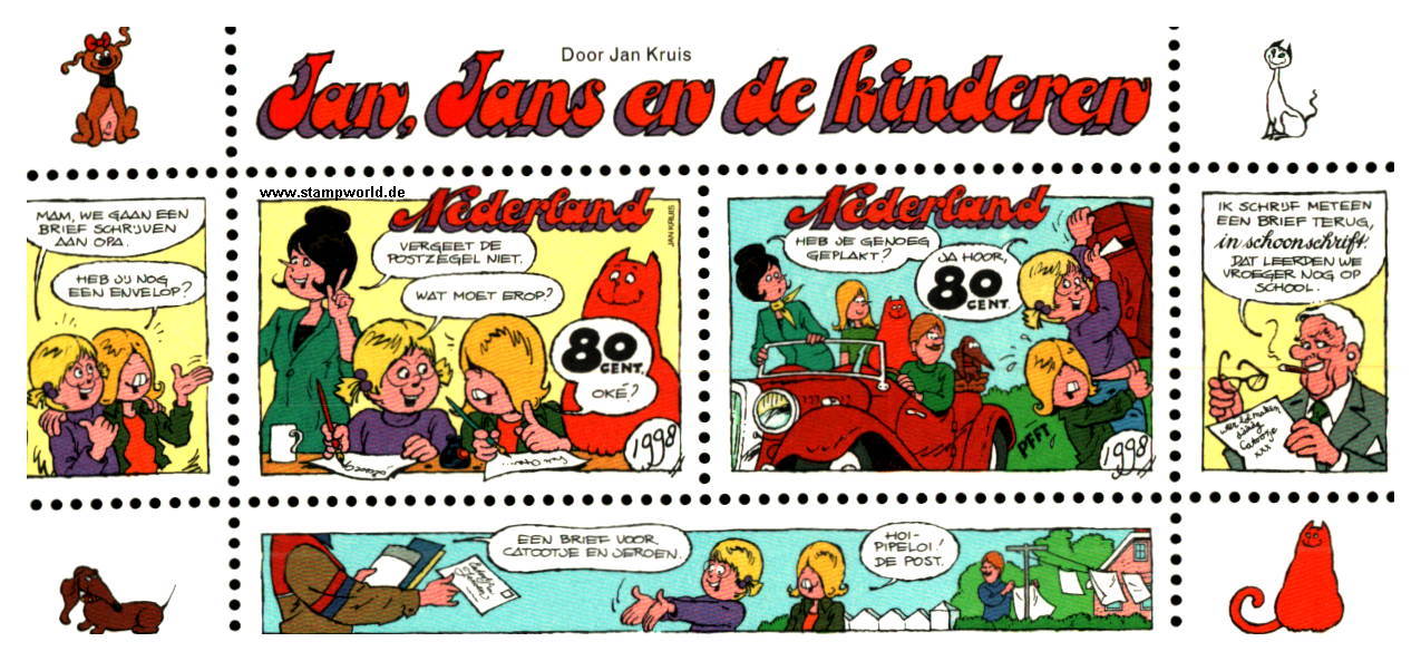 Briefmarken/Stamps Comics/Briefträger/Hunde/Katzen