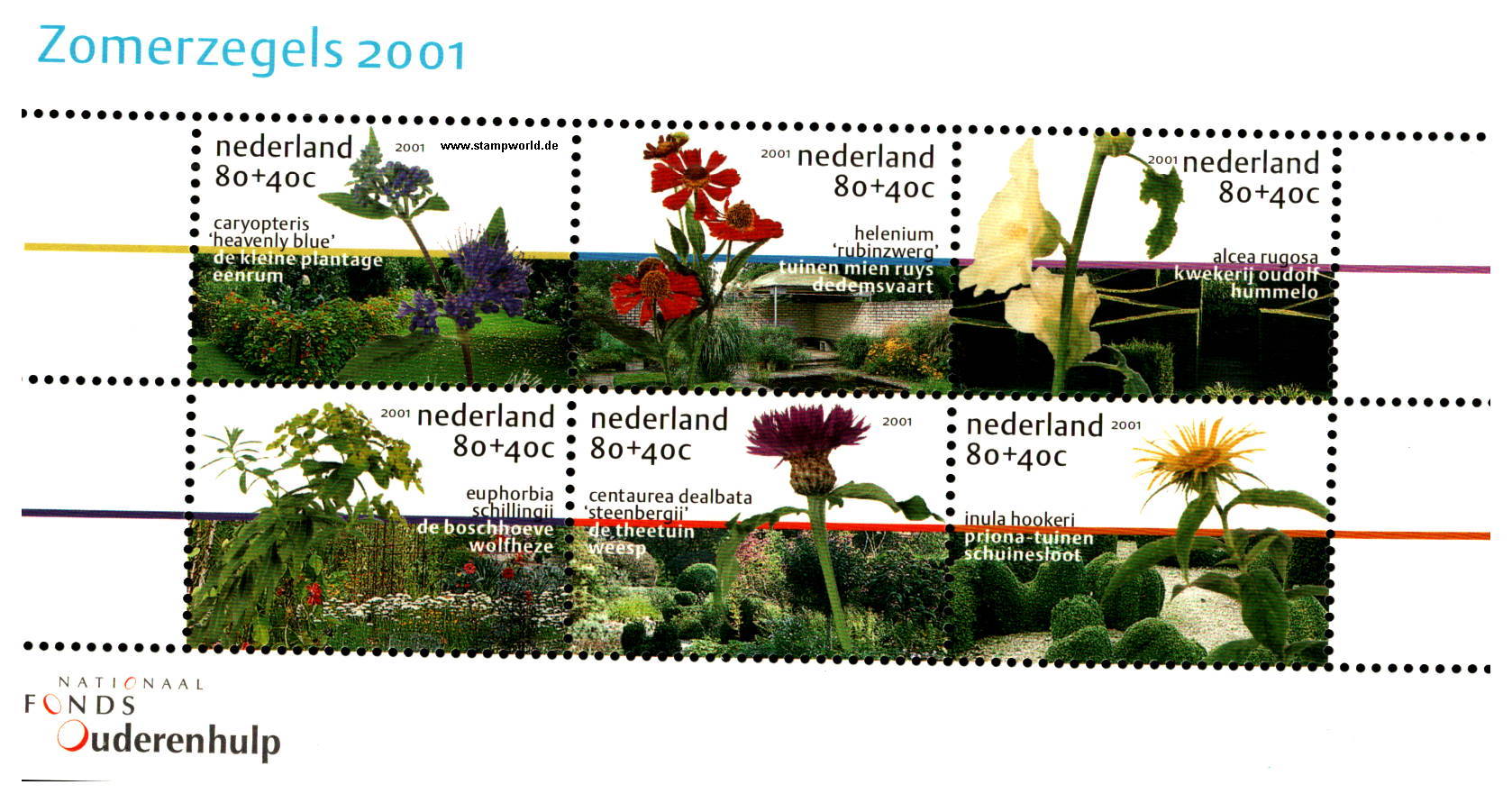 Briefmarken/Stamps Blumen (Caryopteris)
