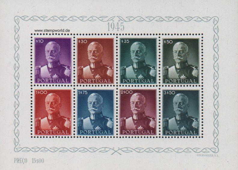Briefmarken/Stamps Präsident Carmona