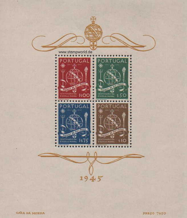 Briefmarken/Stamps 100 J. Marineschule