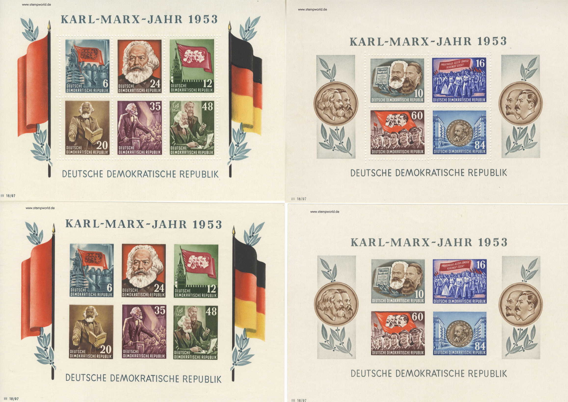 Briefmarken/Stamps Karl-Marx-Jahr