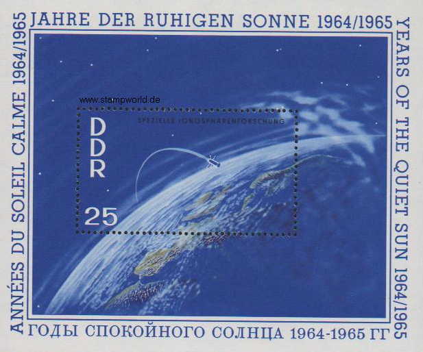Briefmarken/Stamps Jahr der ruhigen Sonne/Erdkugel/Satellit