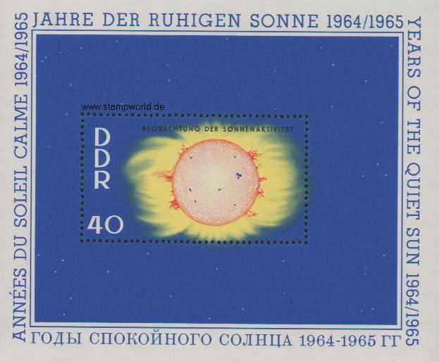 Briefmarken/Stamps Jahr der ruhigen Sonne/Korona/Protuberanzen