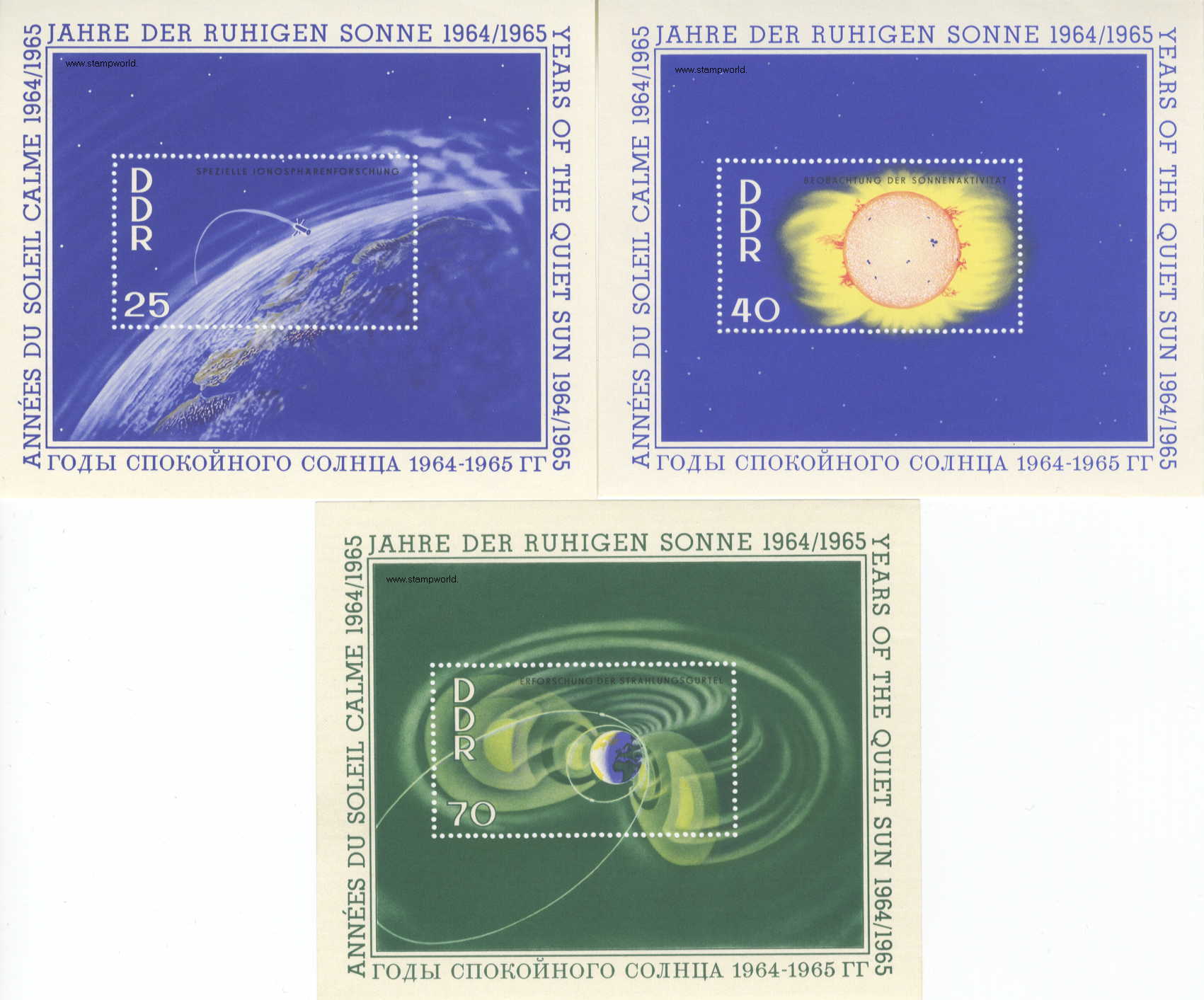 Briefmarken/Stamps Jahr der ruhigen Sonne/Satelliten