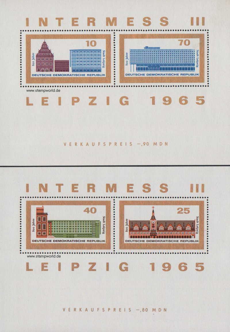 Briefmarken/Stamps INTERMESS III/Gebäude/Opernhaus/Postamt