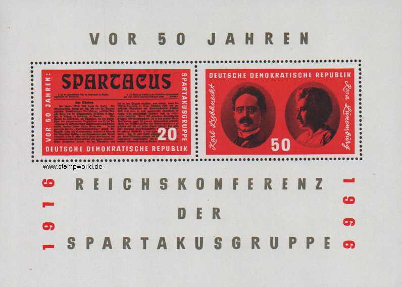 Briefmarken/Stamps Spartakusgruppe/K. Liebknecht/R. Luxemburg
