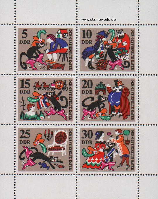 Briefmarken/Stamps Märchen/Der gestiefelte Kater (Gebr. Grimm)