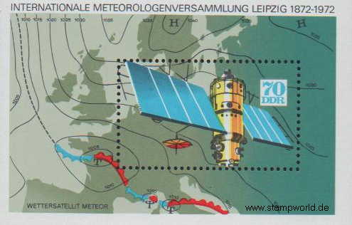 Briefmarken/Stamps Meteorologie/Wettersatellit/Wetterkarte