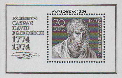 Briefmarken/Stamps Caspar David Friedrich/Selbstporträt