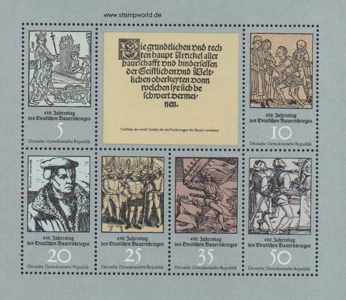 Briefmarken/Stamps Bauernkrieg