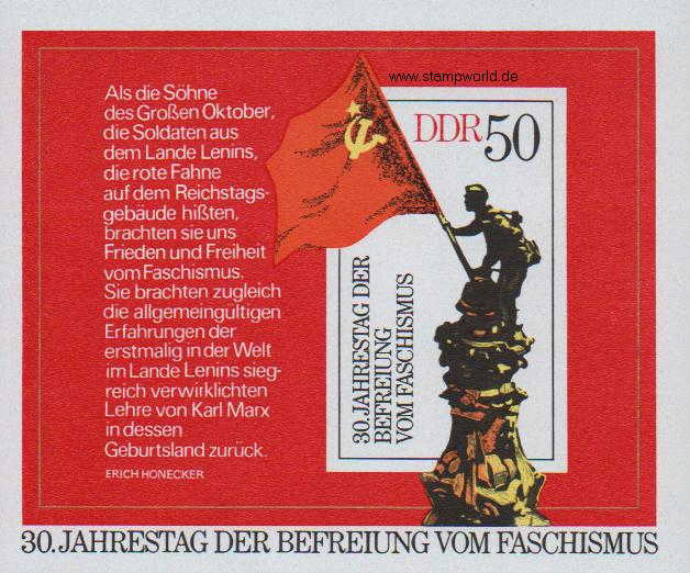 Briefmarken/Stamps Befreiung v. Faschismus/Soldat/Flagge